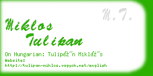 miklos tulipan business card